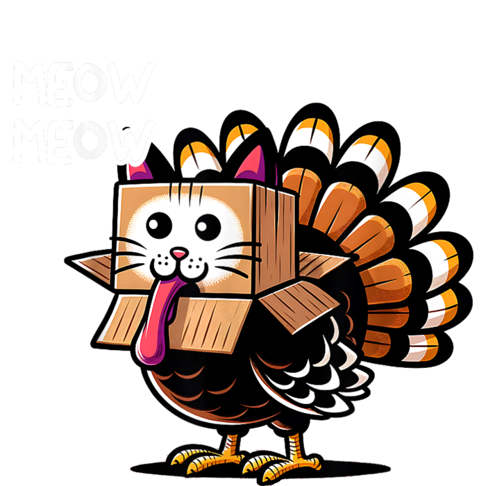 Thanksgiving Cat Funny Fake Cat Meow Thanksgiving Turkey Pom Pom 12in Knit Beanie