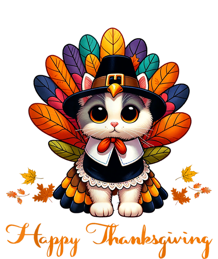 Pilgrim Cat In Turkey Disguise Turkey Costume Thanksgiving Enza Ladies Jersey Football T-Shirt