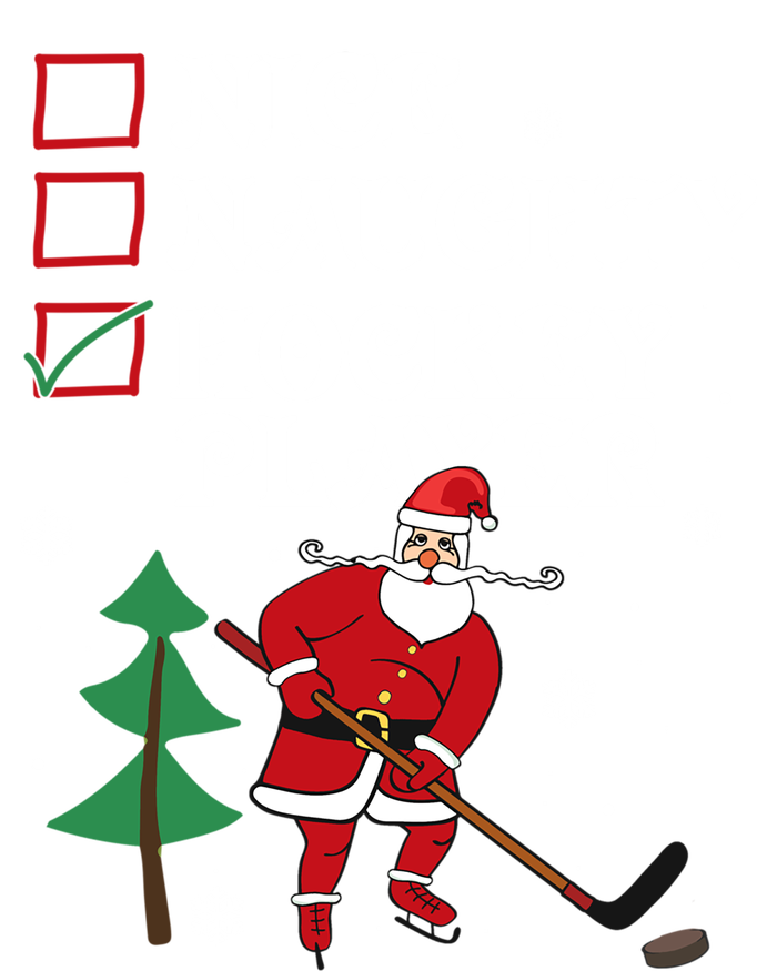 Nice Naughty Hockey Player List Christmas Santa Gift Tie-Dye Long Sleeve Shirt