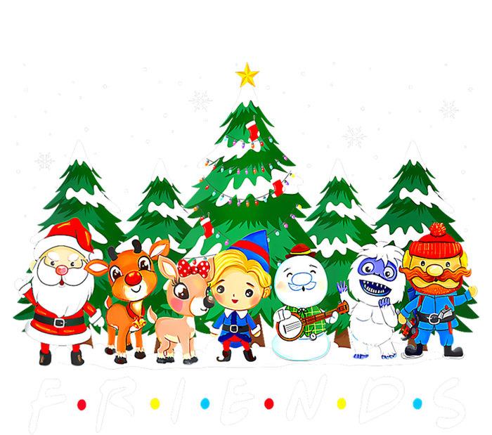 Christmas Friends Santa Rudolph Snowman Xmas Family Pajamas T-Shirt