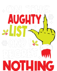 Funny On The List Of Naughty And I Regret Nothing Christmas High Crown Mesh Back Trucker Hat