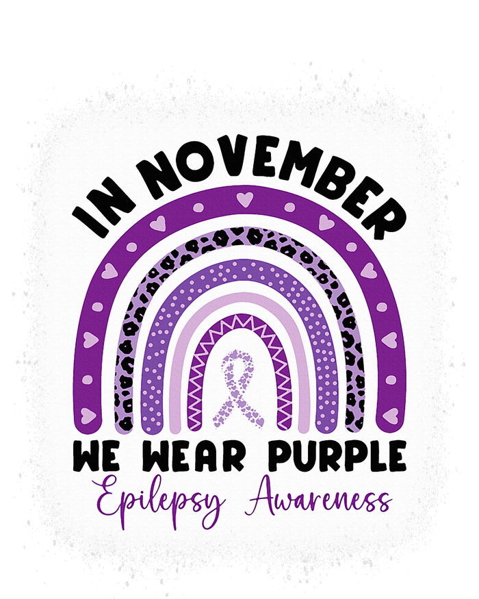 In November We Wear Purple Epilepsy Awareness Month Rainbow Mousepad