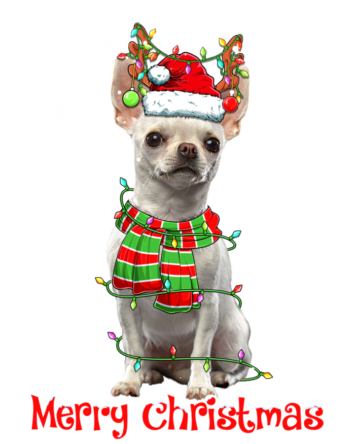 Merry Christmas Cute Chihuahua Dog Xmas Lights Pajama Meaningful Gift Short Acrylic Beanie