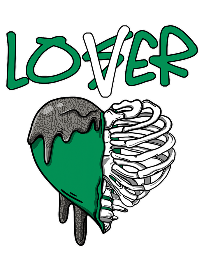 Loser Lover Dripping Heart Pine Green 3s Women's V-Neck T-Shirt