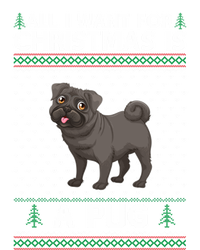 All I Want For Christmas Is A Pug Dog Ugly Xmas Holiday Gift Sustainable Knit Beanie