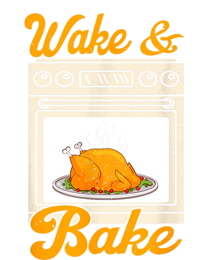 Wake Bake Turkey Feast Meal Dinner Chef Funny Thanksgiving Women's Pullover Hoodie