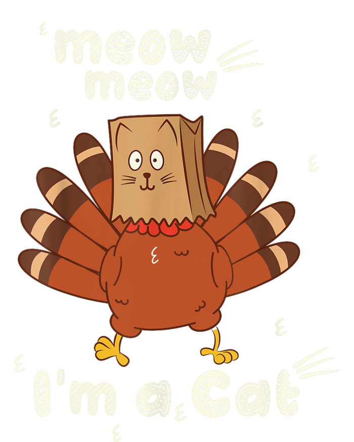 Thanksgiving Funny Turkey Fake Cat Retro T-Shirt