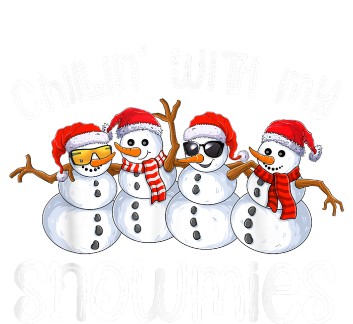 Snowman Christmas Chillin With My Snowmies Ugly Gift Premium Hoodie