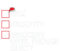 Nice Naughty Innocent Until Proven Guilty Christmas List Dry Zone Grid Polo