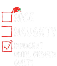 Nice Naughty Innocent Until Proven Guilty Christmas List Dry Zone Grid Polo