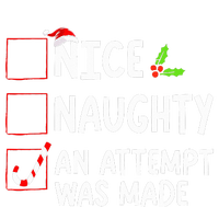 Nice Naughty An Attempt Was Made Christmas List  Women's Tri-Blend 3/4-Sleeve Raglan Shirt