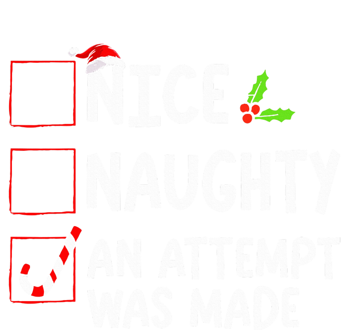 Nice Naughty An Attempt Was Made Christmas List  Women's Tri-Blend 3/4-Sleeve Raglan Shirt