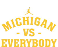 Michigan vs Everyone Everybody Quote Funny  Stripe Pom Pom Beanie