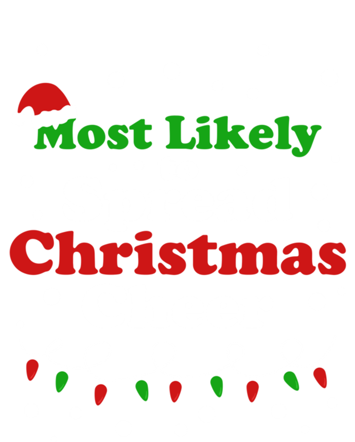 Most Likely To Spread Christmas Cheer Santa Hat Xmas Lights Gift Valucap Bio-Washed Visor