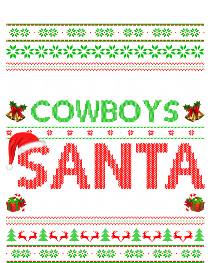 Be Nice To The Cow Santa Is Watching Ugly Christmas Gift T-Shirt