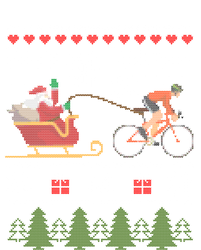 Bike Sledding Santa Sleigh Christmas Cycling Gift Full Zip Hoodie