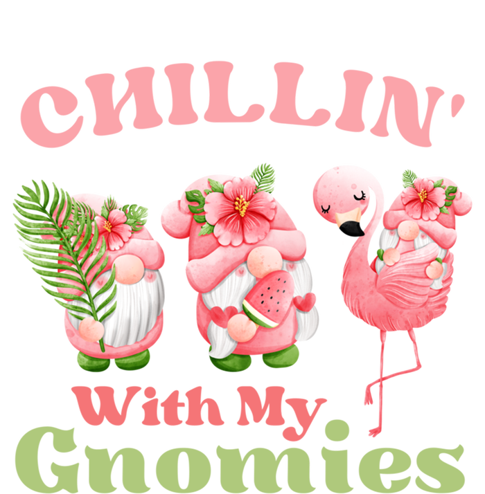 Chillin With My Gnomies Tropical Gnomes With A Flamingo Gift Valucap Bio-Washed Visor