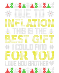 Due To Inflation This Is The Best Gift Love You Brother Ugly Christmas High Crown Mesh Back Trucker Hat