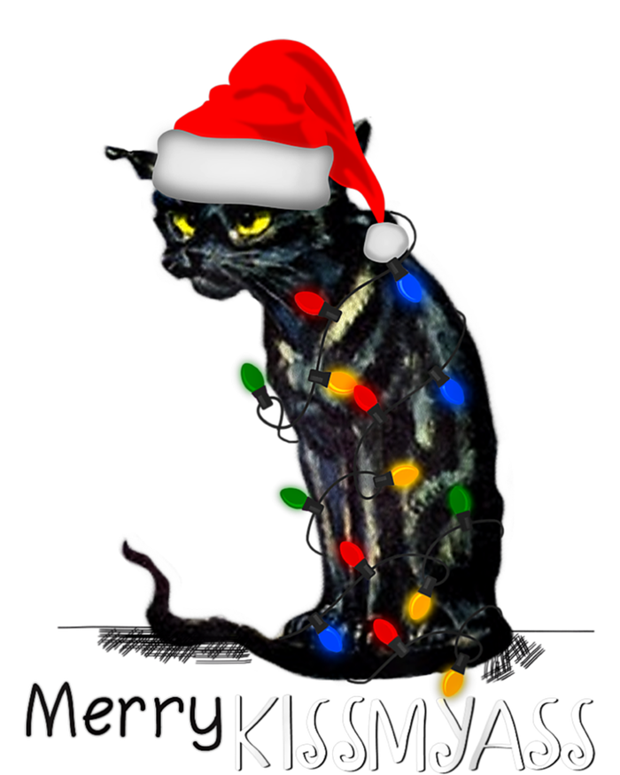 Funny Black Cat Merry Myass Xmas Chritsmas Gift Tie-Dye T-Shirt