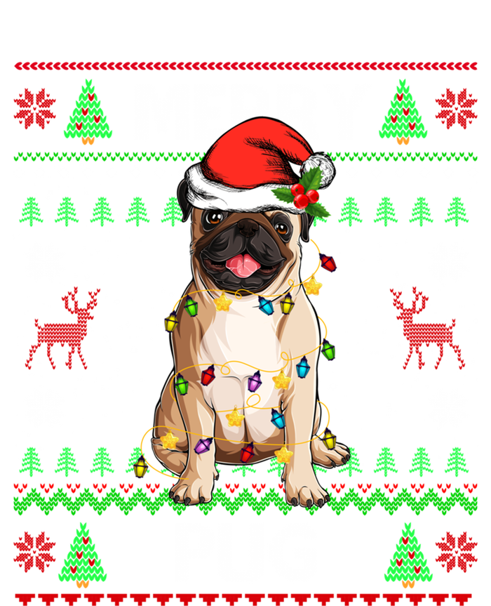 Funny Pug Christmas Ugly Sweater Pug Tree Lights Xmas Meaningful Gift Kids Long Sleeve Shirt