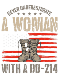 american flag A Woman With A Dd214 Female Veteran T-Shirt