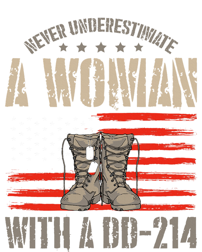 american flag A Woman With A Dd214 Female Veteran T-Shirt