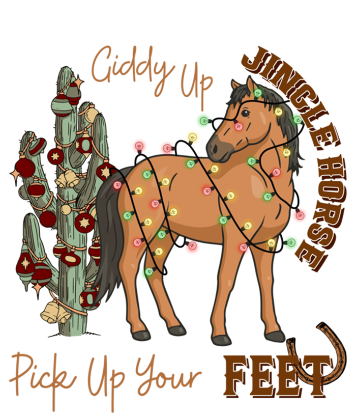 Giddy Up Jingle Horse Pick Up Your Feet Cow Christmas Cool Gift T-Shirt