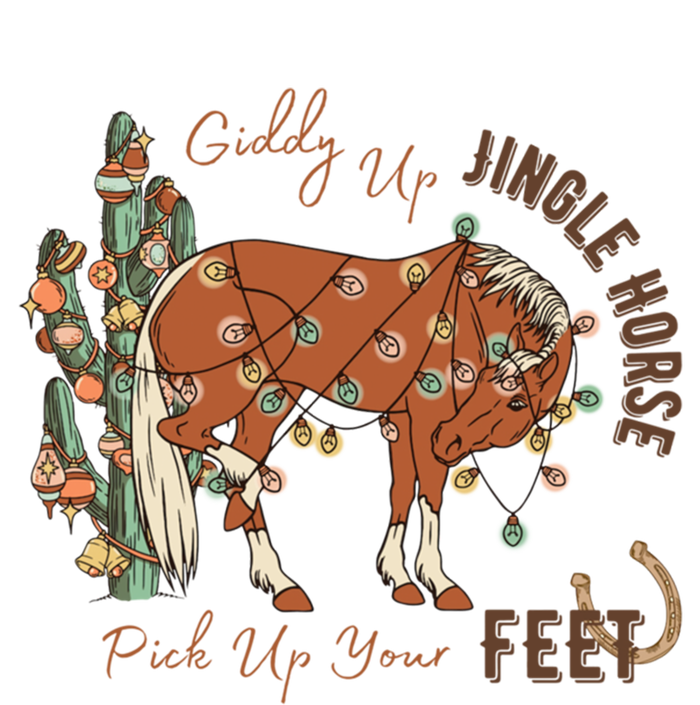 Giddy Up Jingle Horse Pick Up Your Feet Cow Santa Cactus Gift Long Sleeve Shirt