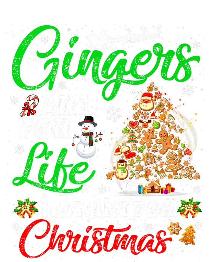 Gingers Are For Life Not Just For Christmas Xmas Tree Pajama Funny Gift Full Zip Hoodie