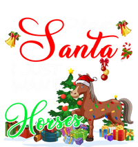 I Just Want Horses Christmas Farmer Santa Horse Lover Cute Gift Women's Racerback Tank