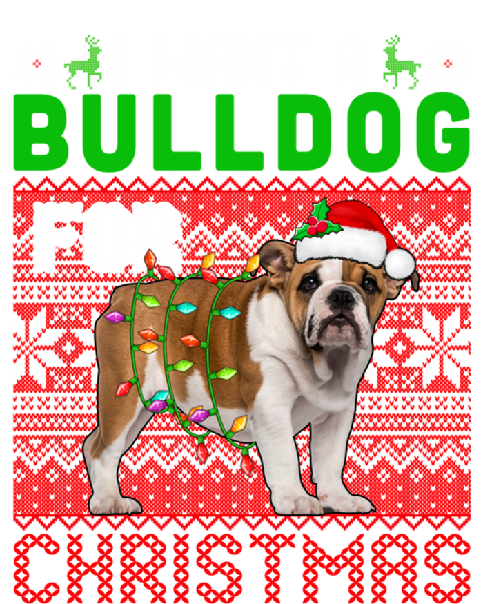 I Want A Bulldog For Christmas Santa Dog Lover Owner Cool Gift Women's Tri-Blend 3/4-Sleeve Raglan Shirt