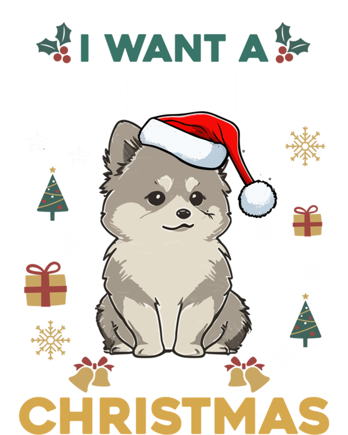 I Want A Pomsky For Christmas Cute Dog Lover Pajamas Family Gift Poster