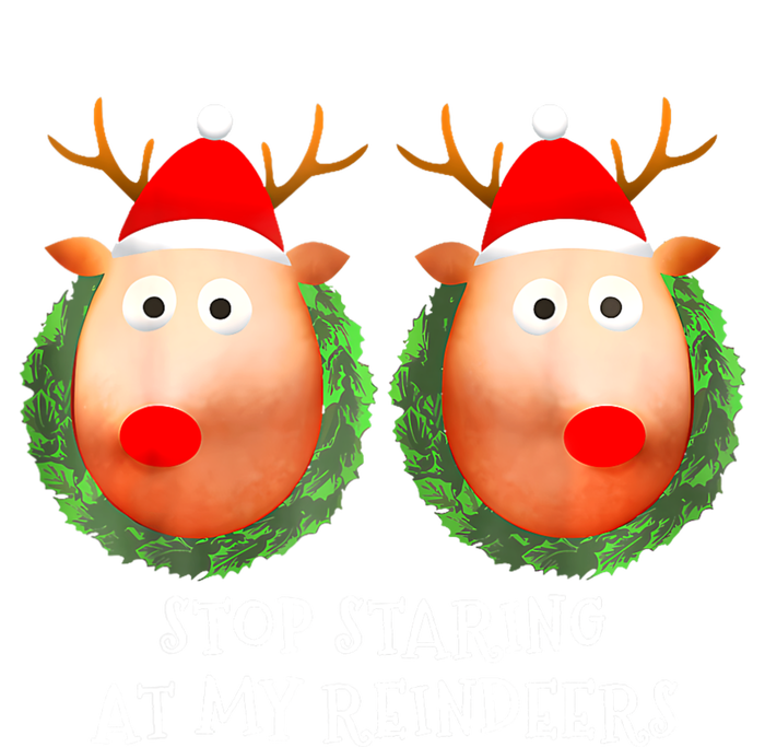 Stop Staring At My Reindeers Boobs Ugly Gag Xmas Sweater Sweatshirt