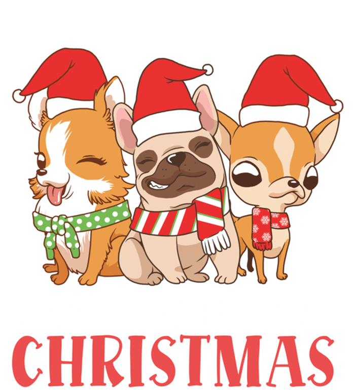 I Want For Christmas Corgi Bulldog Chihuahua Gift Sustainable Beanie