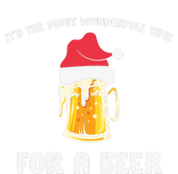 Its The Most Wonderful Time For A Beer Santa Hat Christmas Women's V-Neck T-Shirt