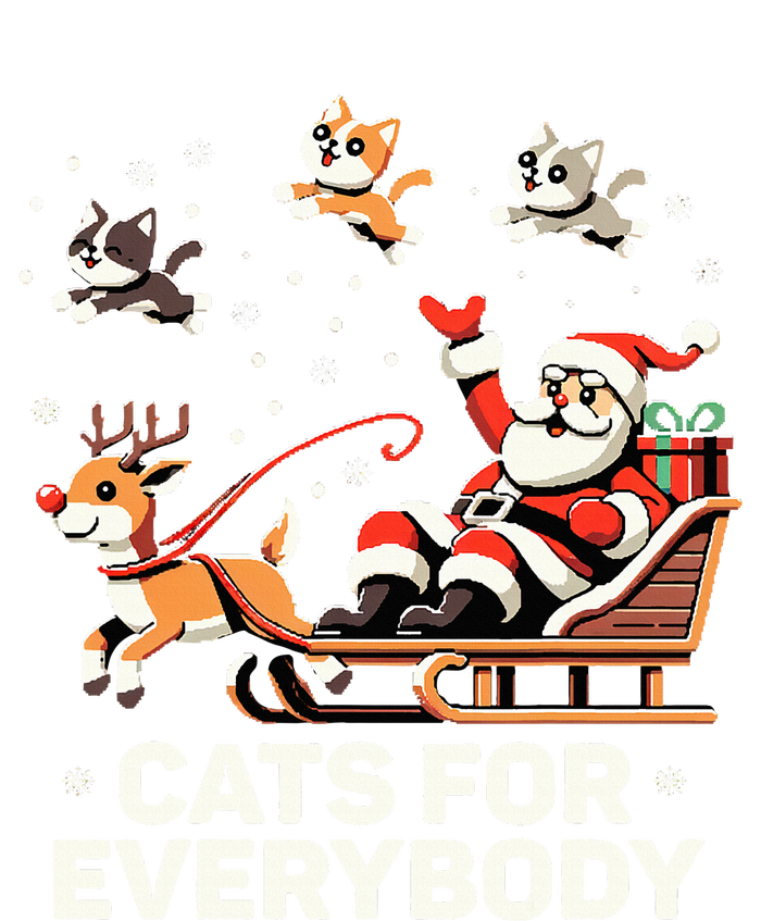 Cats For Everybody Funny Christmas Cat Xmas Santa Tall Sweatshirt