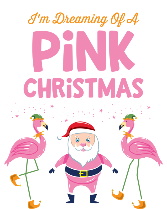 IM Dreaming Of A Pink Christmas Flamingo Santa Tropical Gift Sweatshirt Cinch Pack Bag