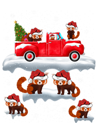 Red Panda Driving Christmas Tree Truck Red Panda Christmas Gift Tie Dye Hoodie