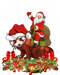 Red Panda Lover Xmas Gift Santa Riding Red Panda Christmas Funny Gift T-Shirt