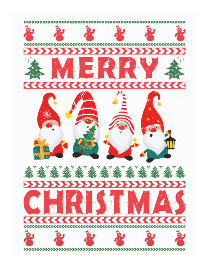 Merry Christmas Gnomies Family Matching Pajamas Ugly Gnome Meaningful Gift Women's Long Sleeve Flannel Pajama Set 