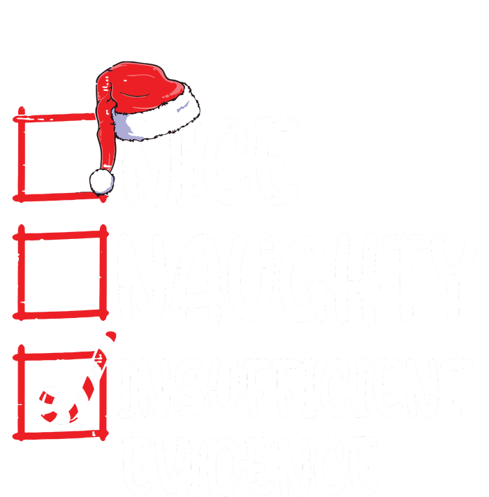 Nice Naughty Insufficient Evidence Christmas List Santa Tank Top