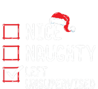 Nice Naughty Left Unsupervised Christmas List Women's Tri-Blend 3/4-Sleeve Raglan Shirt