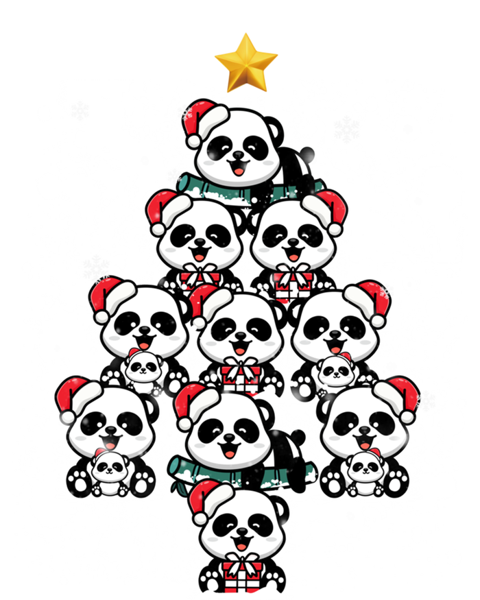 Panda Christmas Tree Panda Lovers Panda Christmas Gift Sweatshirt Cinch Pack Bag