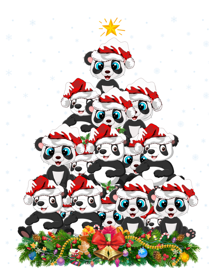 Panda Xmas Tree Lighting Santa Panda Christmas Gift Sustainable Knit Beanie