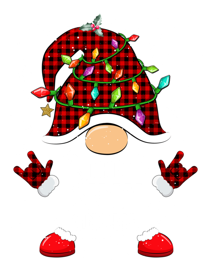 Silly Gnome Family Buffalo Plaid Christmas Light Pajama Gift T-Shirt