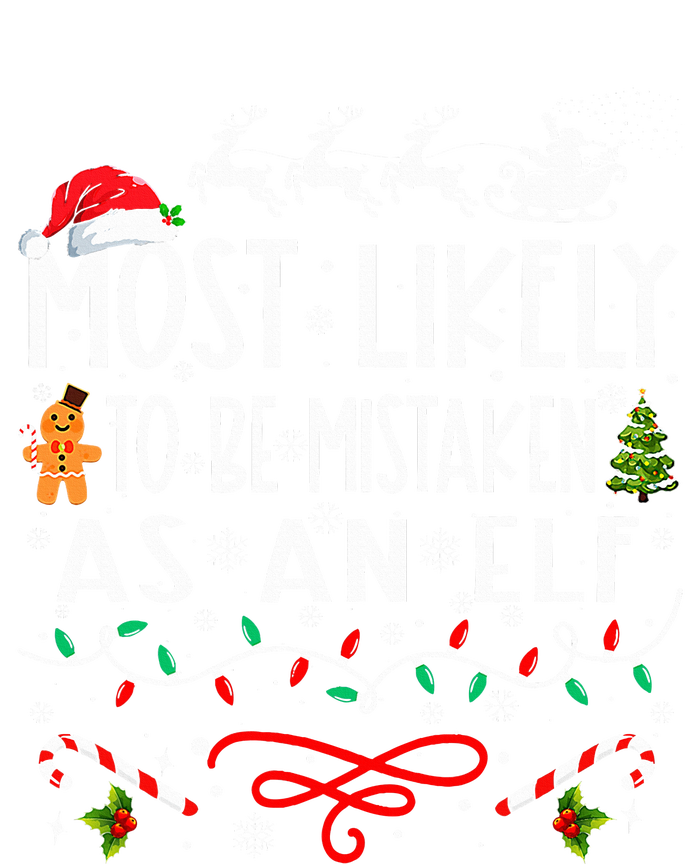 Most Likely To Be Mistaken As An Elf Family Christmas  Women's Flannel Pajama Set