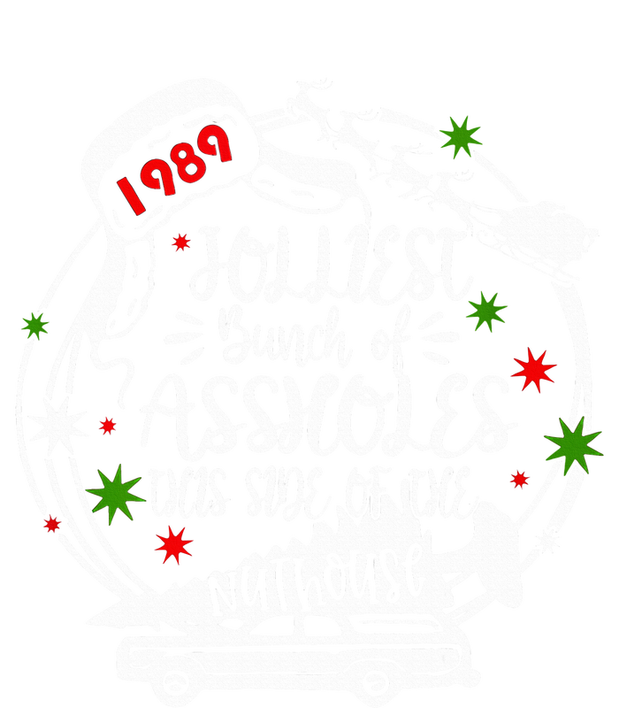 Jolliest Bunch Of Assholes This Side Of The Nut House Xmas  Striped Beanie with Solid Band