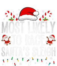 Most Likely To Race Santa's Sleigh Family Christmas Pajamas  Full Zip Hoodie