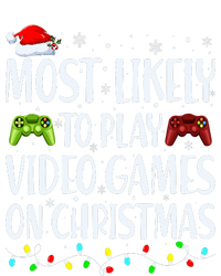 Most Likely To Play Video Games On Christmas Xmas Lights  T-Shirt