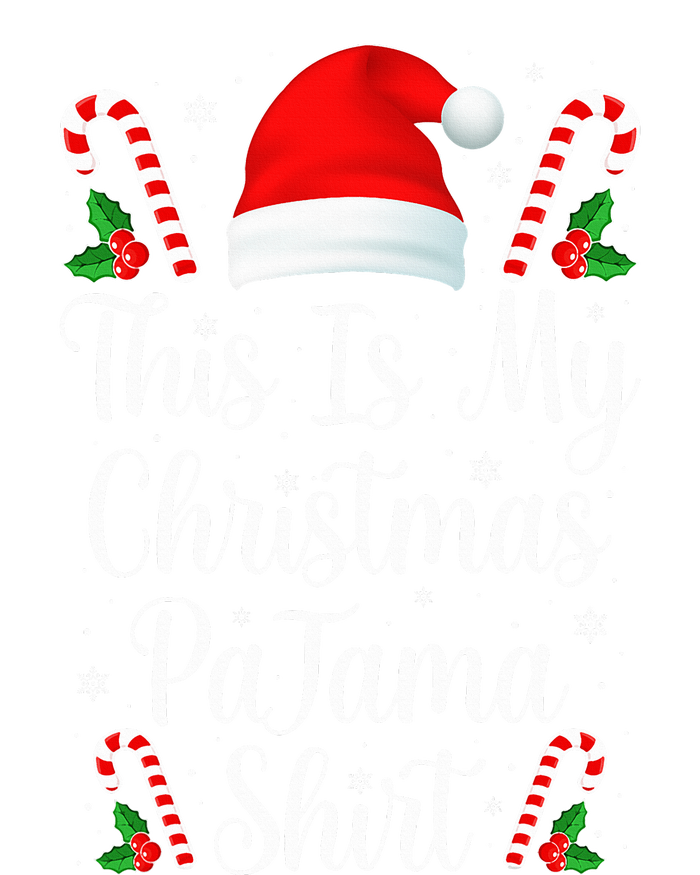 This Is My Christmas Pajama Funny Family Matching Xmas  Striped Beanie with Solid Band